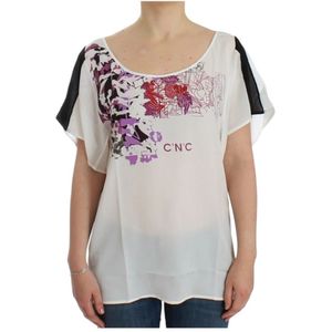 Costume National, Dames, Blouses & Shirts, Wit, Maat: M Poliester,