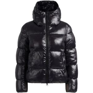Save The Duck - Coats - Zwart - Donsjack - Dames - Volledige Ritssluiting - Capuchon