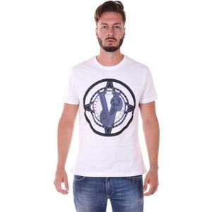 Versace Jeans Couture, Heren, Tops, Wit, Maat: L Katoen,