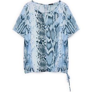 Fiorella Rubino, Dames, Blouses & Shirts, Blauw, Maat: XL Viscose,