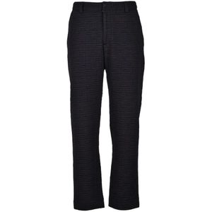 Emporio Armani, Heren, Broeken, Zwart, Maat: XL Wol,