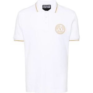 Versace Jeans Couture, Heren, Tops, Wit, Maat: 2XL