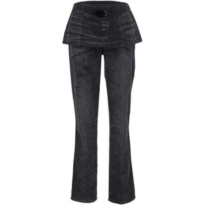 Diesel, Dames, Jeans, Zwart, Maat: W24 Katoen,