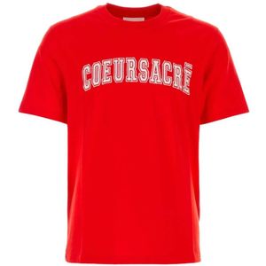 Ami Paris, Heren, Tops, Rood, Maat: L Katoen,