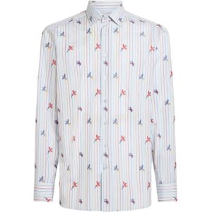 Etro, Heren, Overhemden, Blauw, Maat: M Katoen,