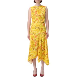 Acne Studios, Dames, Jurken, Geel, Maat: L Zijde,