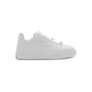 Burberry Witte Leren Sneakers , White , Heren , Maat: 44 EU
