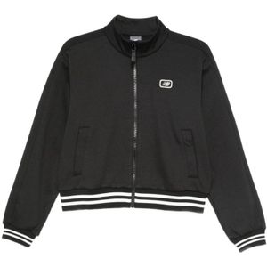 New Balance, Dames, Sweatshirts & Hoodies, Zwart, Maat: S Spandex,