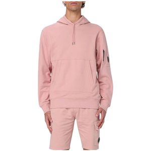 C.p. Company - Hoodie met Goggle Detail - Roze - Heren - Katoen