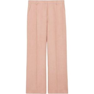 Max Mara Weekend, Dames, Broeken, Roze, Maat: XS Linnen,