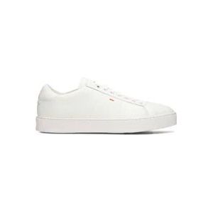Santoni Witte Leren Sneakers Gloria2 Sft , White , Heren , Maat: 42 EU