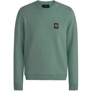 Belstaff, Heren, Sweatshirts & Hoodies, Groen, Maat: XL Katoen,