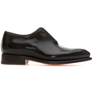 Santoni Klassieke Derby Schoenen in Zwart , Black , Heren , Maat: 41 EU