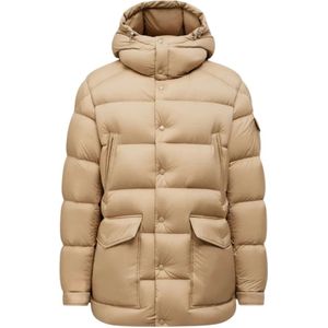 Moncler, Heren, Jassen, Beige, Maat: M Nylon,