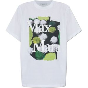 Max Mara, Dames, Tops, Wit, Maat: S Katoen,