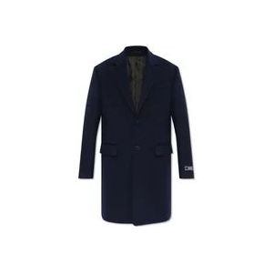 Versace Wollen jas , Blue , Heren , Maat: 2XL