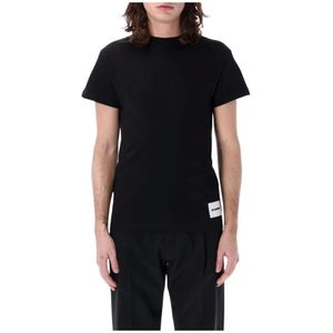 Jil Sander, Heren, Tops, Zwart, Maat: M Katoen,