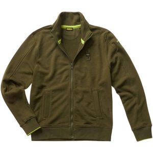 Blauer, Heren, Sweatshirts & Hoodies, Groen, Maat: 2XL Katoen,