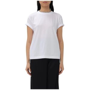 Brunello Cucinelli, Dames, Tops, Wit, Maat: S Katoen,