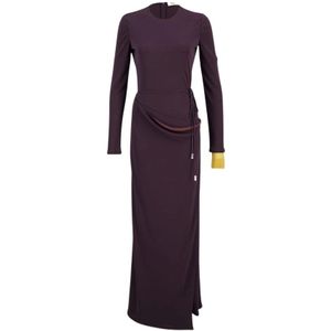 Fendi, Dames, Jurken, Paars, Maat: XS Jersey,