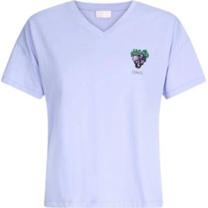 Liu Jo, Dames, Tops, Paars, Maat: S Katoen,