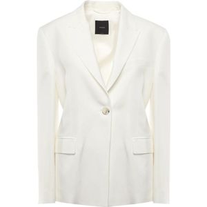 Pinko, Dames, Jassen, Wit, Maat: M Linnen,