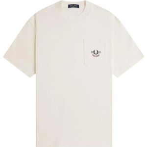 Fred Perry, Heren, Tops, Wit, Maat: S Katoen,