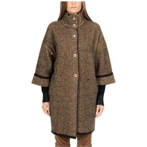 Liu Jo, Dames, Mantels, Bruin, Maat: L Wol,