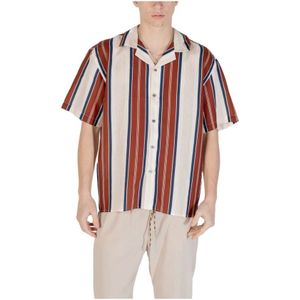 Gianni Lupo, Heren, Overhemden, Veelkleurig, Maat: L Linnen,