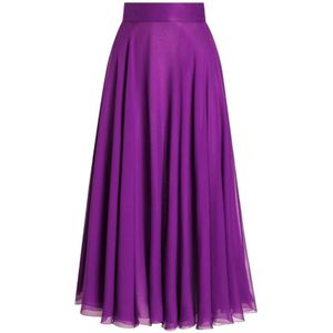 Dolce & Gabbana, Dames, Rokken, Paars, Maat: M Chiffon,