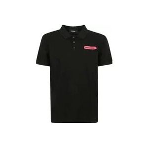 Dsquared2 Polo Hemden , Black , Heren , Maat: M