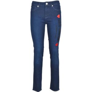 Love Moschino, Dames, Jeans, Blauw, Maat: W26 Denim,