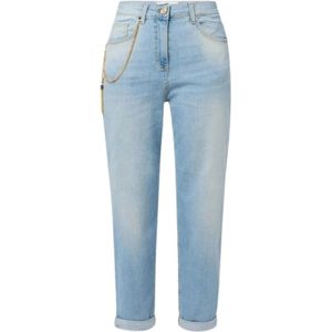 Elisabetta Franchi, Dames, Jeans, Blauw, Maat: W26 Katoen,