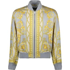 Baroque Print Bomber Jacket - Goud - Tussenjas