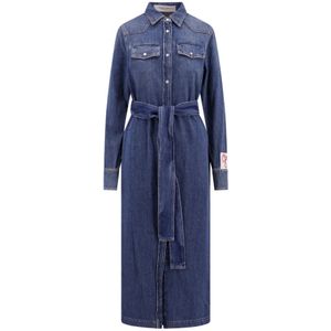 Golden Goose, Dames, Jurken, Blauw, Maat: M Denim,