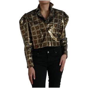 Dolce & Gabbana - Multicolor - Sequined Cropped Jacket - Lange Mouwen