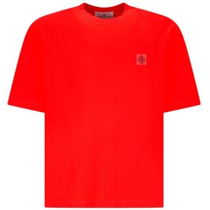 Stone Island, Heren, Tops, Rood, Maat: L Katoen,