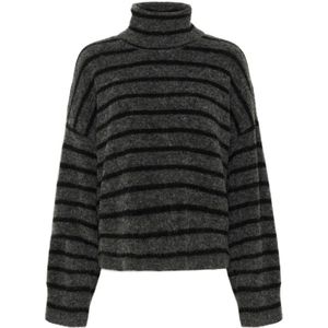 Gestuz, Dames, Truien, Grijs, Maat: 2XS Wol,