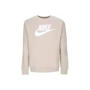 Nike Grafische Crewneck Sweatshirt , Beige , Heren , Maat: XL