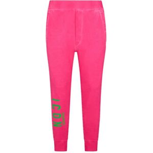 Dsquared2 Joggingkatoenen broek Groen Fluorescerend , Pink , Heren , Maat: L