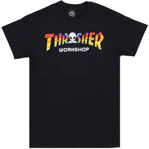 Thrasher, Heren, Tops, Zwart, Maat: S