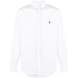Polo Ralph Lauren, Heren, Overhemden, Wit, Maat: M Katoen,