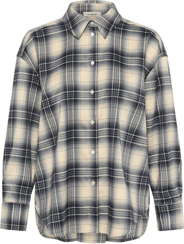 Soaked in Luxury - SLPamala - Overhemd - Blauw - Navy Checks
