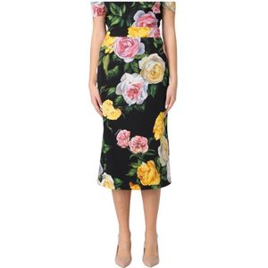 Dolce & Gabbana, Dames, Rokken, Veelkleurig, Maat: XS Leer,