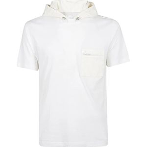 Eleventy, Heren, Sweatshirts & Hoodies, Wit, Maat: XL Katoen,