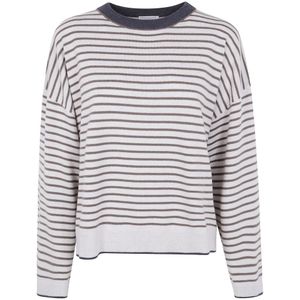 Brunello Cucinelli, Dames, Truien, Grijs, Maat: M Jersey,