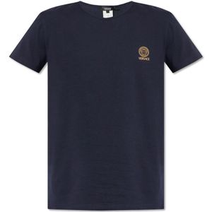 Versace, Heren, Tops, Blauw, Maat: S