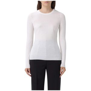 Elisabetta Franchi, Dames, Truien, Beige, Maat: XS