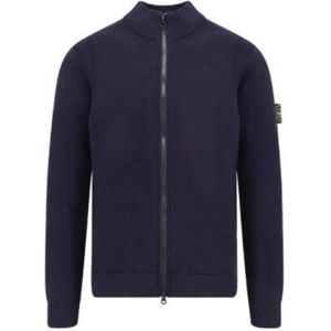 Stone Island, Heren, Truien, Blauw, Maat: XL Wol,