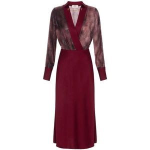 Elisabetta Franchi, Dames, Jurken, Veelkleurig, Maat: XS Satijn,